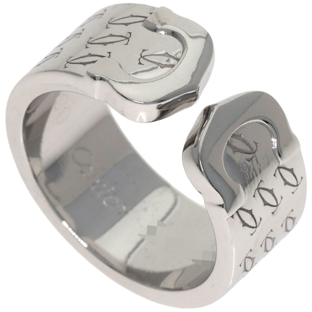 CARTIER 18k Silver 2C Ring #50